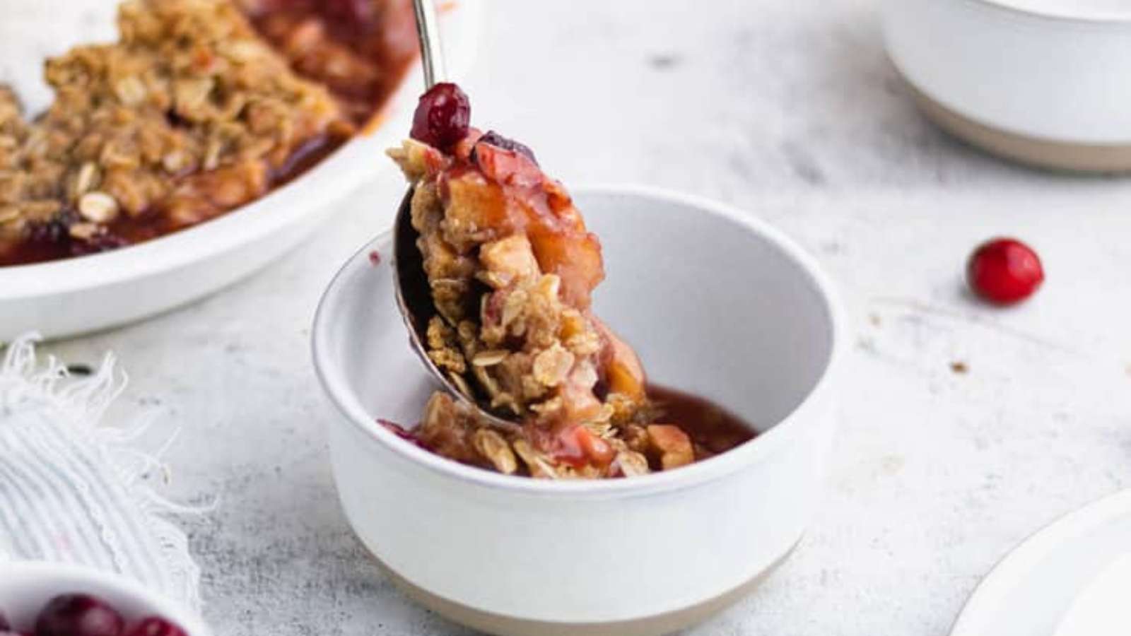 Cranberry Apple Crisp recipe by The Simple, Sweet Life.