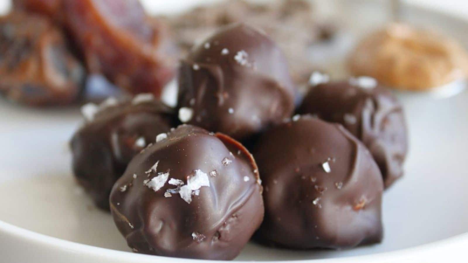 Dark Chocolate Covered Date Bites recipe by To Taste.