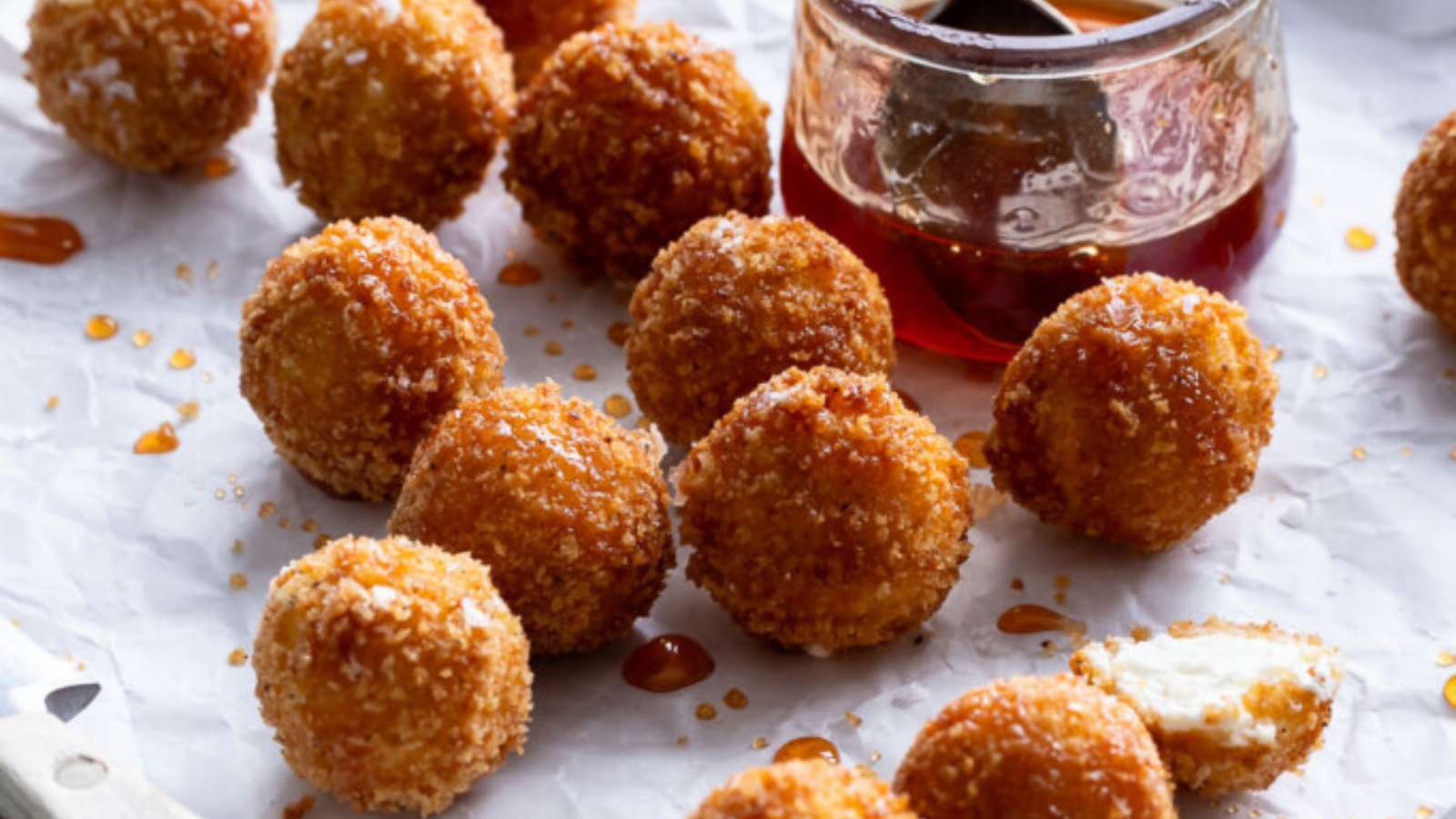 Fried Goat Cheese Balls recipe by With Spice.