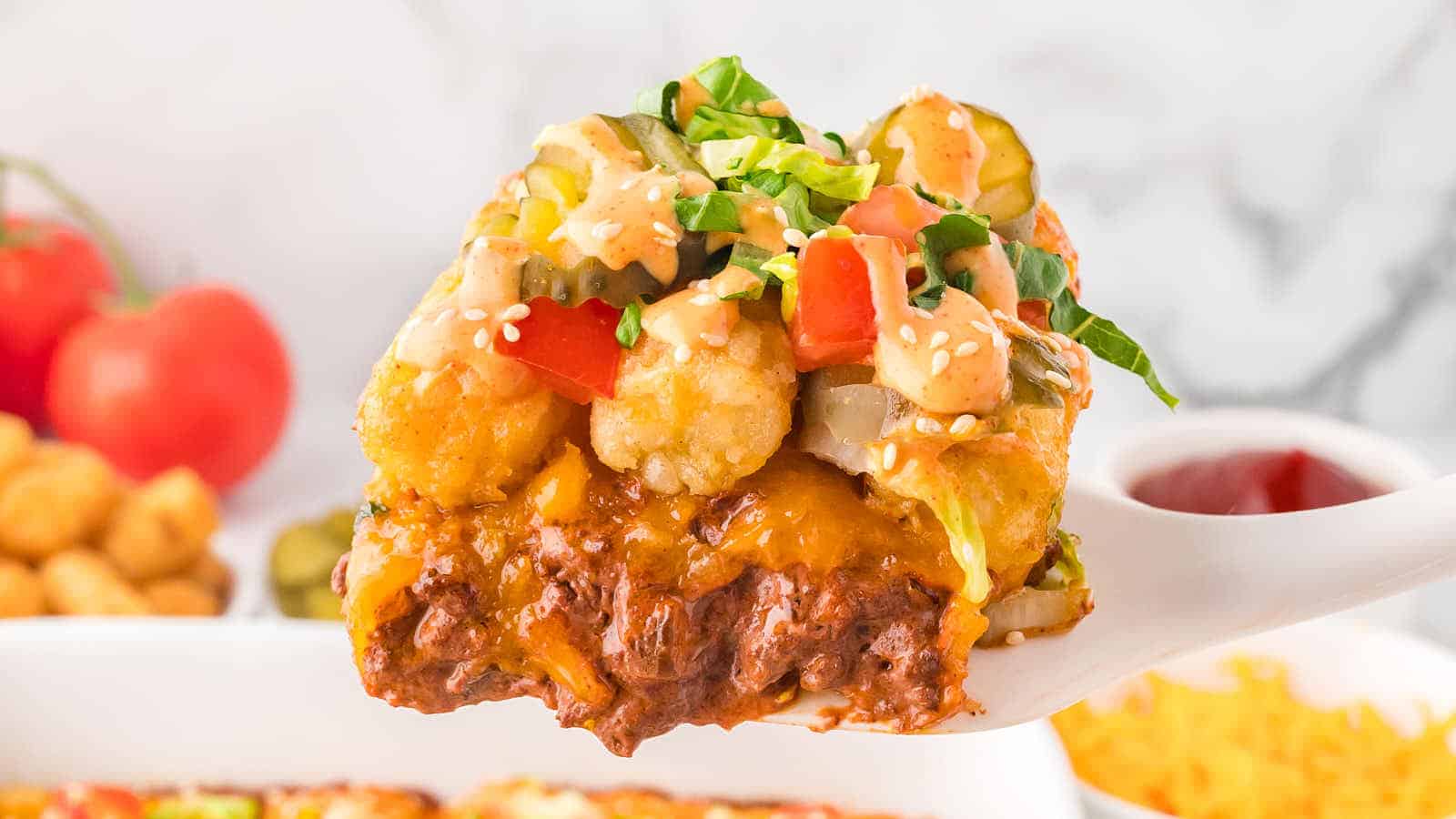 Big Mac Casserole recipe by Cheerful Cook.