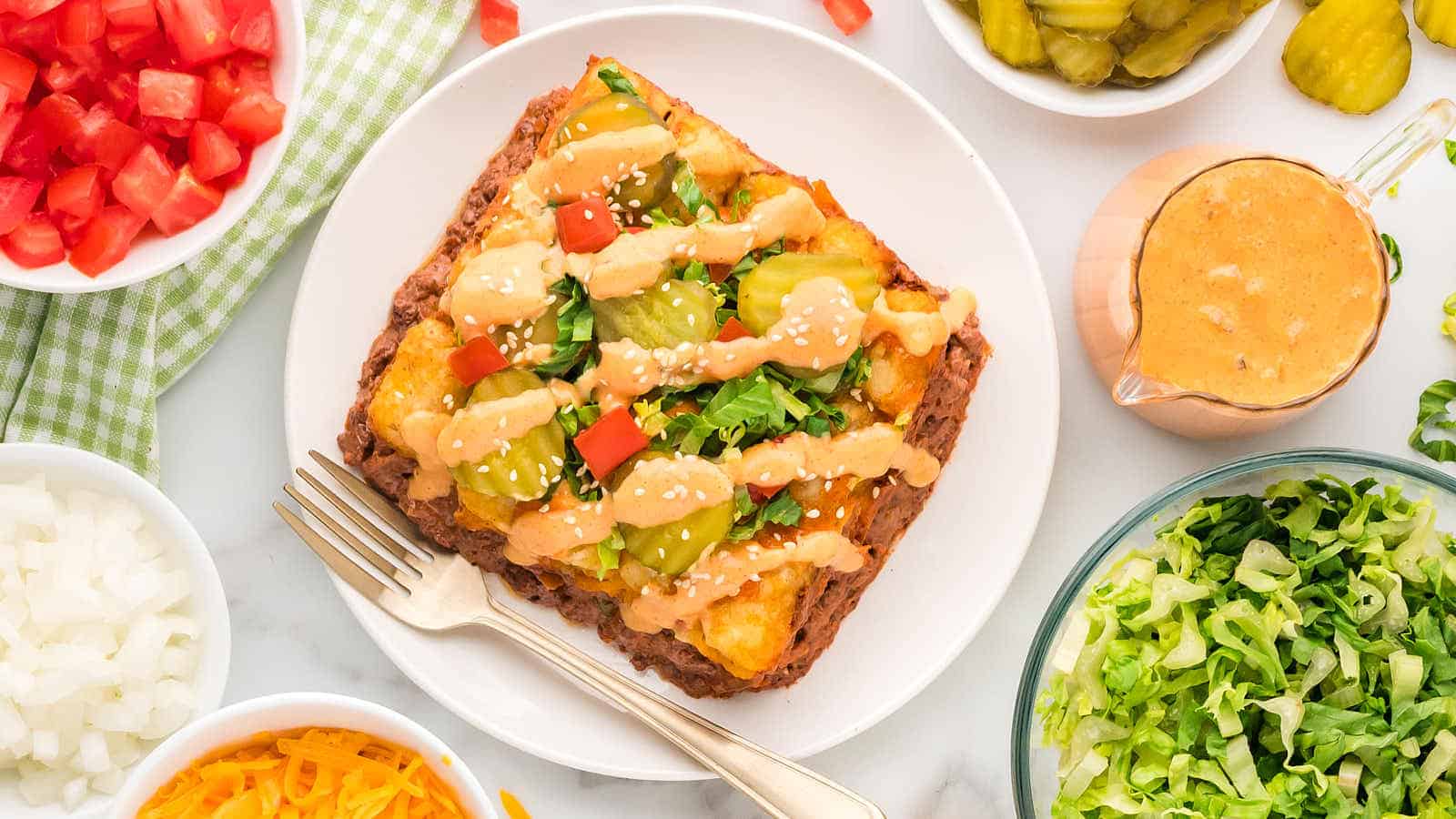 Big Mac Casserole recipe by Cheerful Cook.