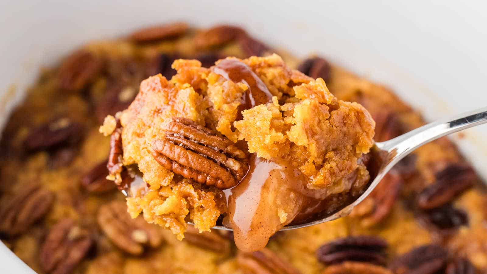Crockpot Apple Dump Cake recipe by Cheerful Cook.