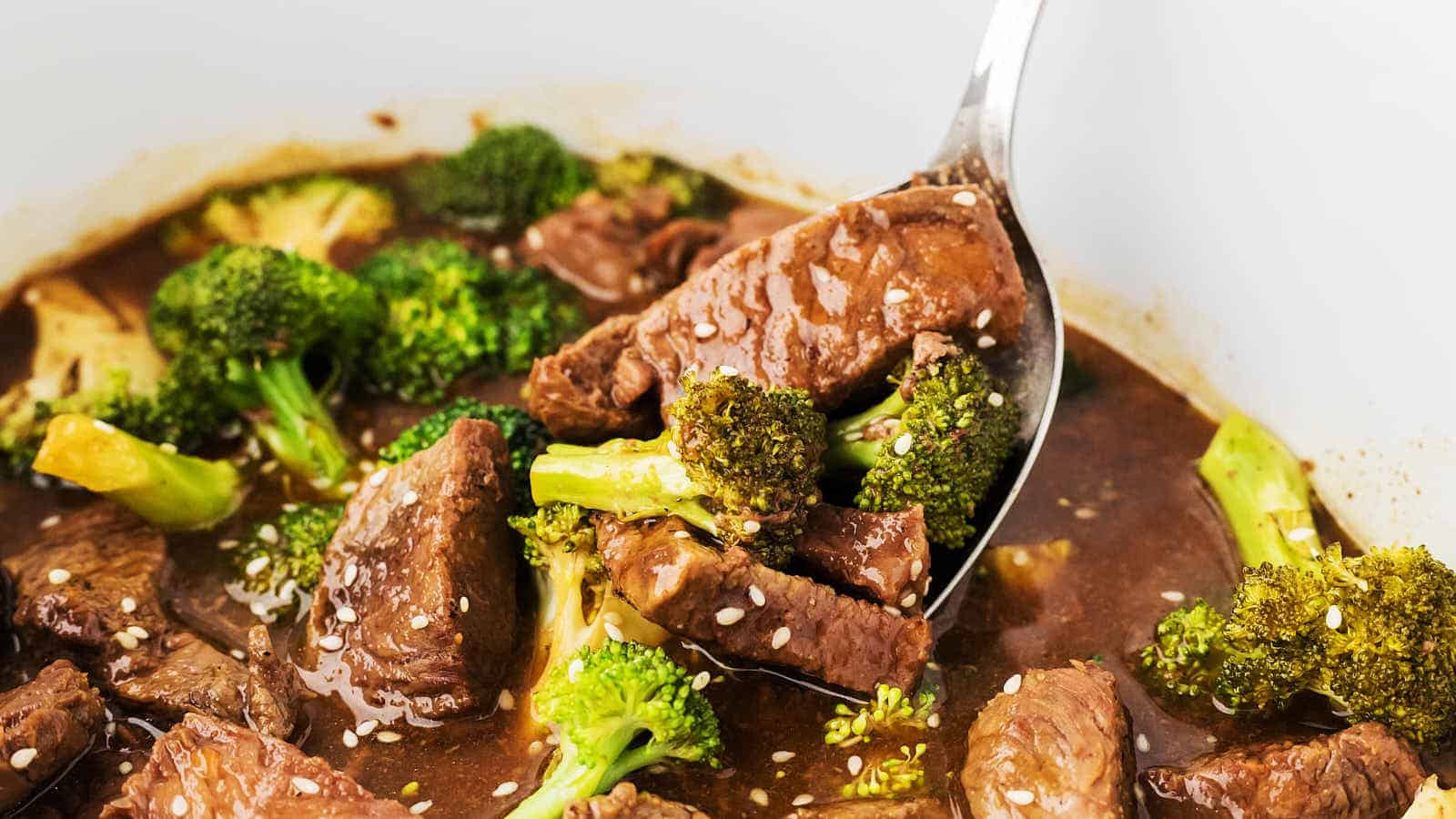 Crockpot Beef and Broccoli recipe by Cheerful Cook.