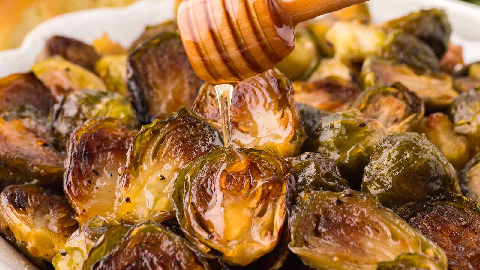 Honey Roasted Brussels Sprouts recipe by Cheerful Cook.