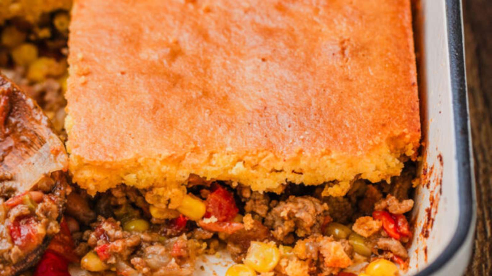 Cowboy Cornbread Casserole recipe by The Cookin Chicks.