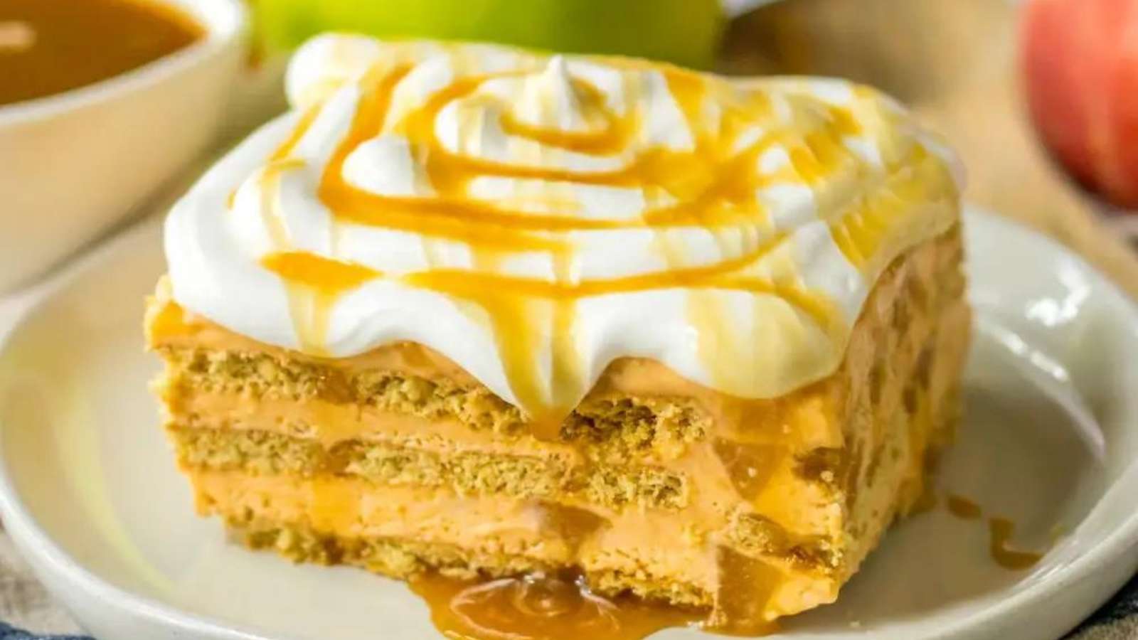 Caramel Apple Icebox Cake recipe by Maria’s Mixing Bowl.