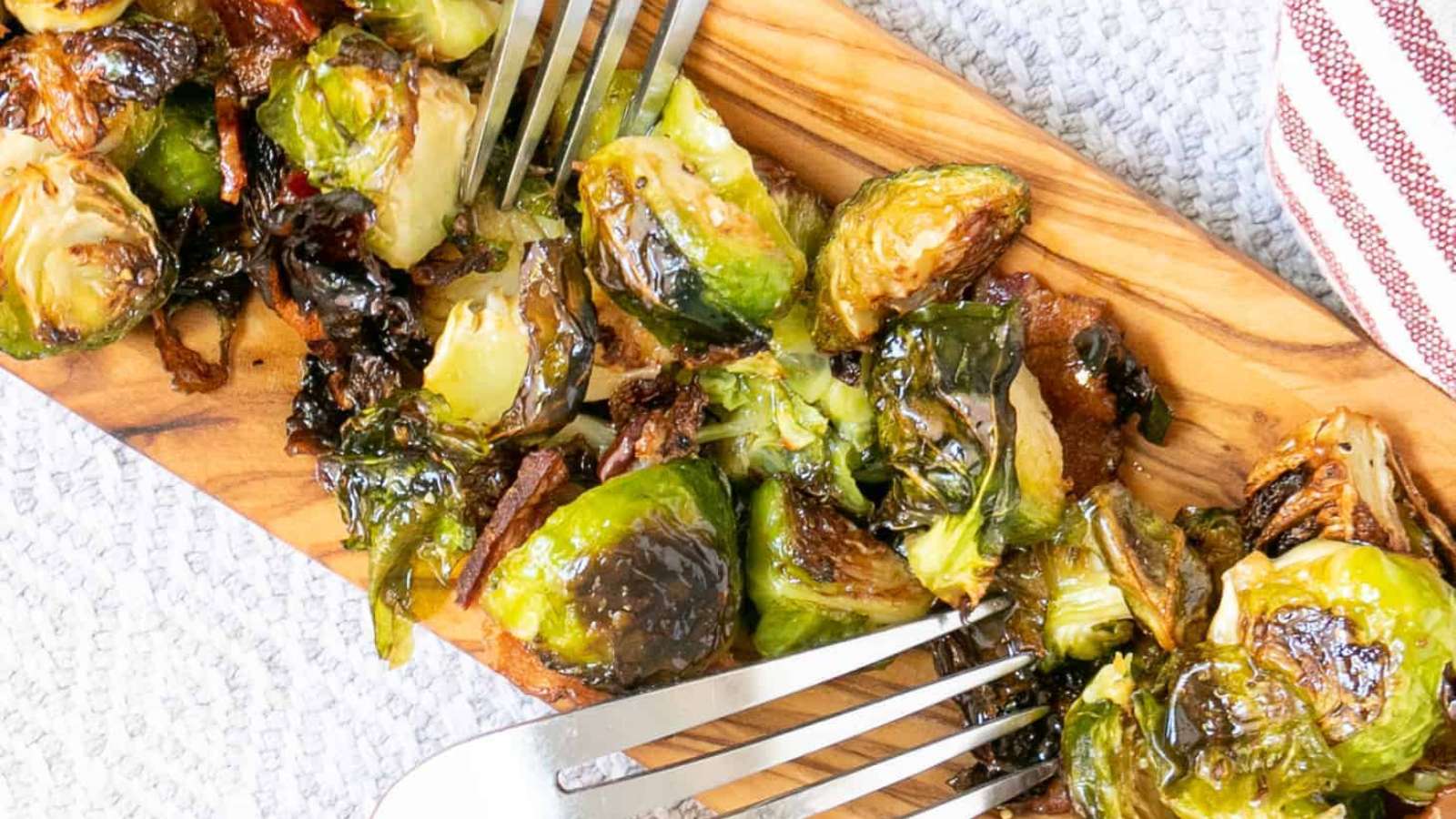 Brussels Sprouts With Bacon recipe by Cheerful Cook.
