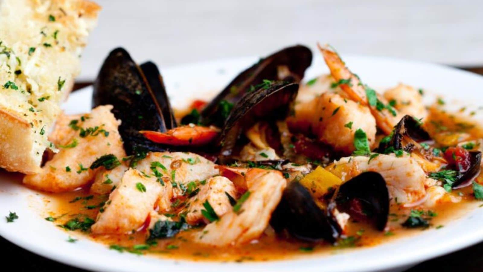 Cioppino (Seafood Stew) recipe by Chew Out Loud.