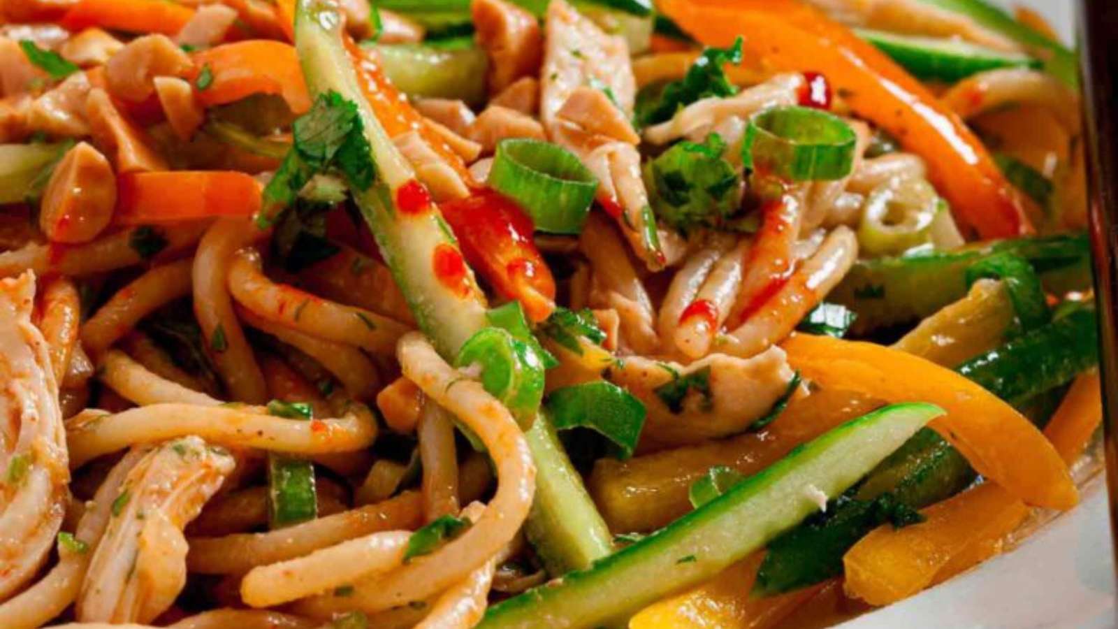 Thai Peanut Noodles recipe by Chew Out Loud.
