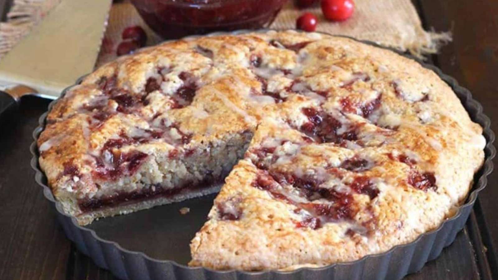 Cranberry Frangipane Tart recipe by Cook With Kushi.