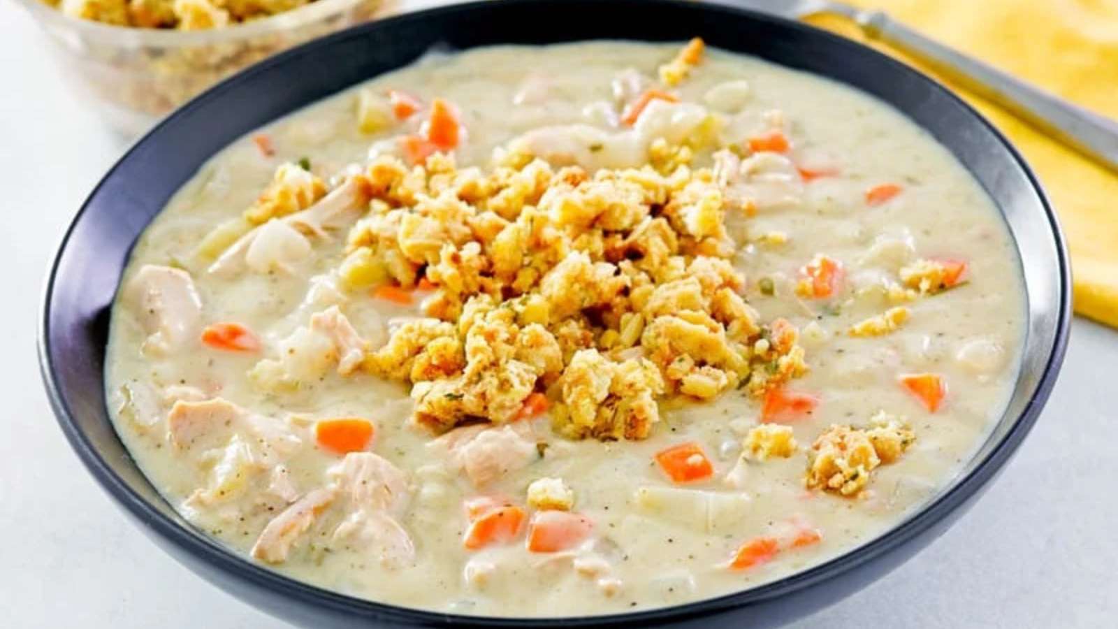 Creamy Turkey Soup recipe by Copykat Recipes.