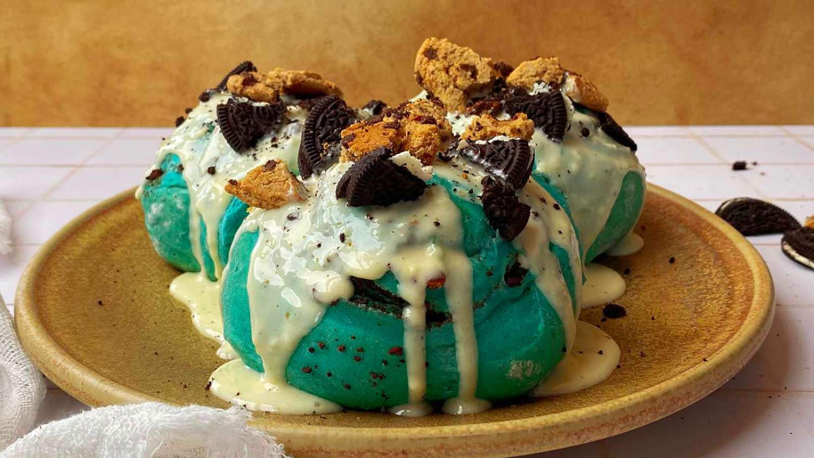 Cookie Monster Cinnamon Rolls recipe by Corrie Cooks.