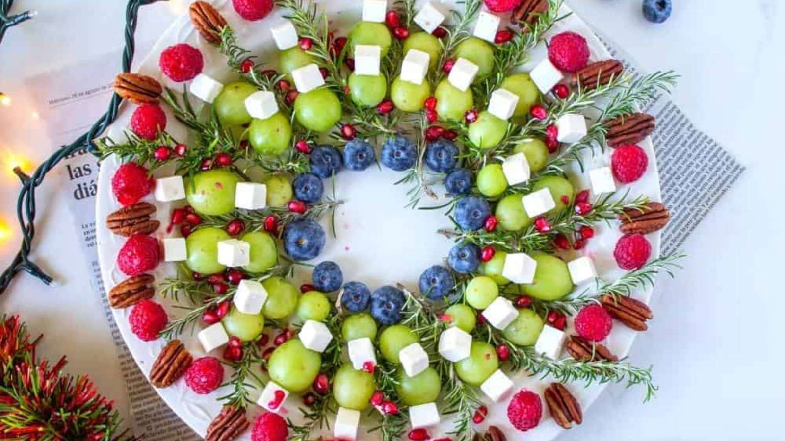 Tasty Christmas Wreath Fruit Board recipe by DIY and Fun.