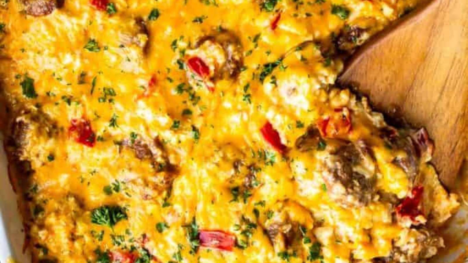 Italian Sausage Casserole recipe by Delicious Little Bites.