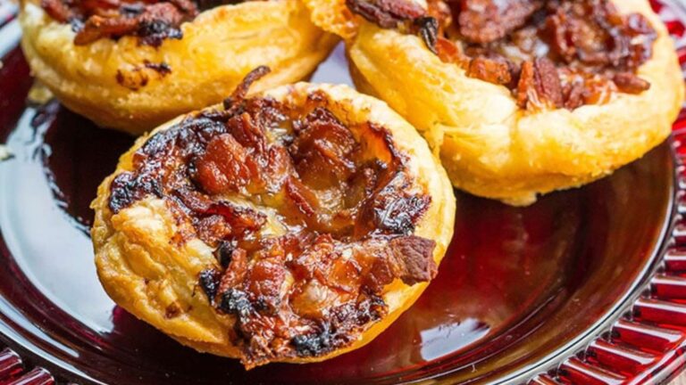 Cranberry Brie Tarts With Bacon & Red Onion recipe by Erren’s Kitchen.