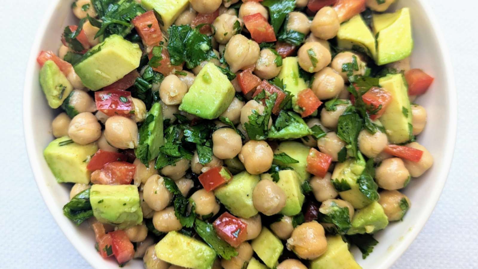 Chickpea Avocado Salad recipe by Flavorful Eats.