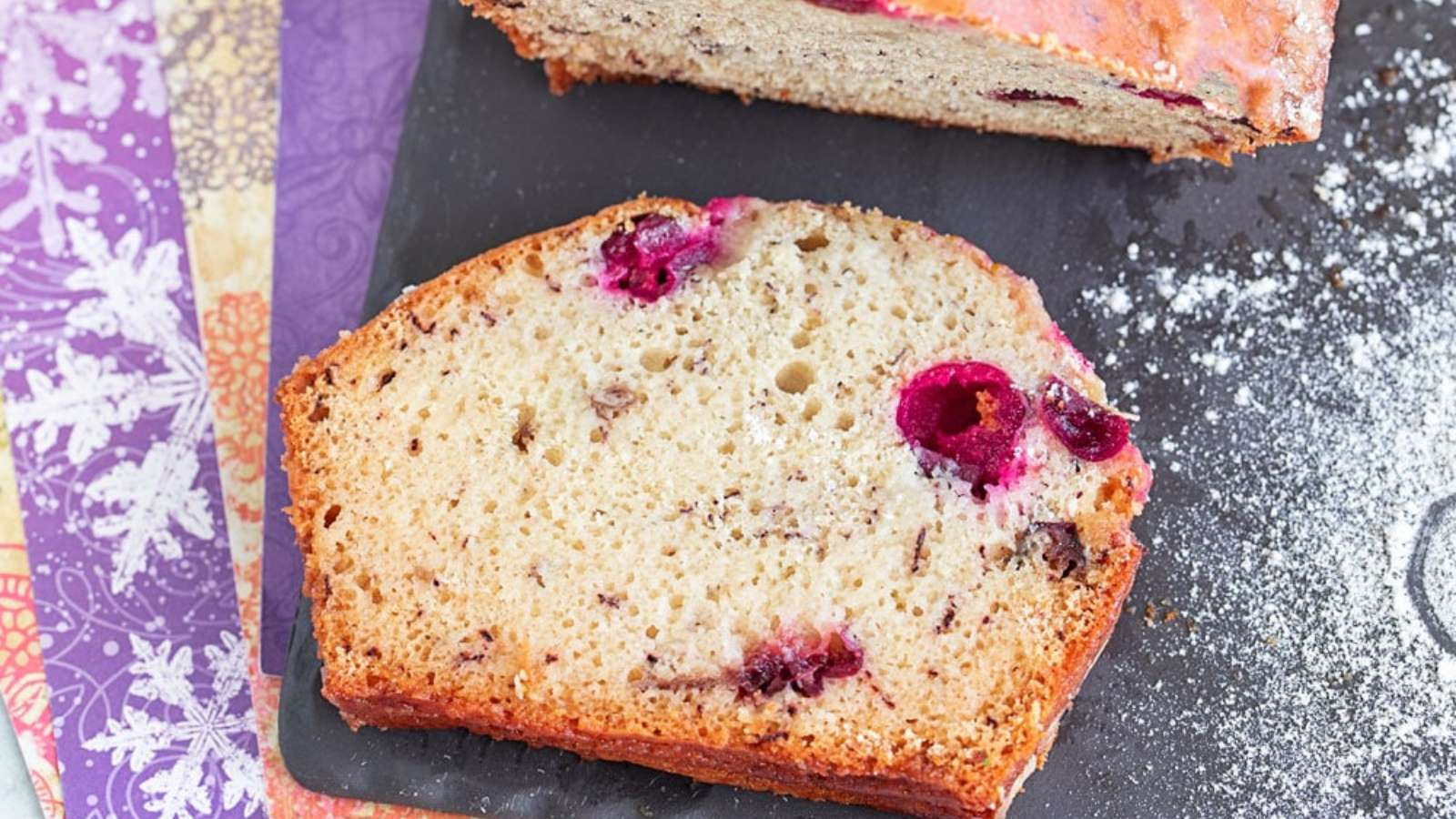 Cranberry Loaf Cake recipe by Healing Tomato.