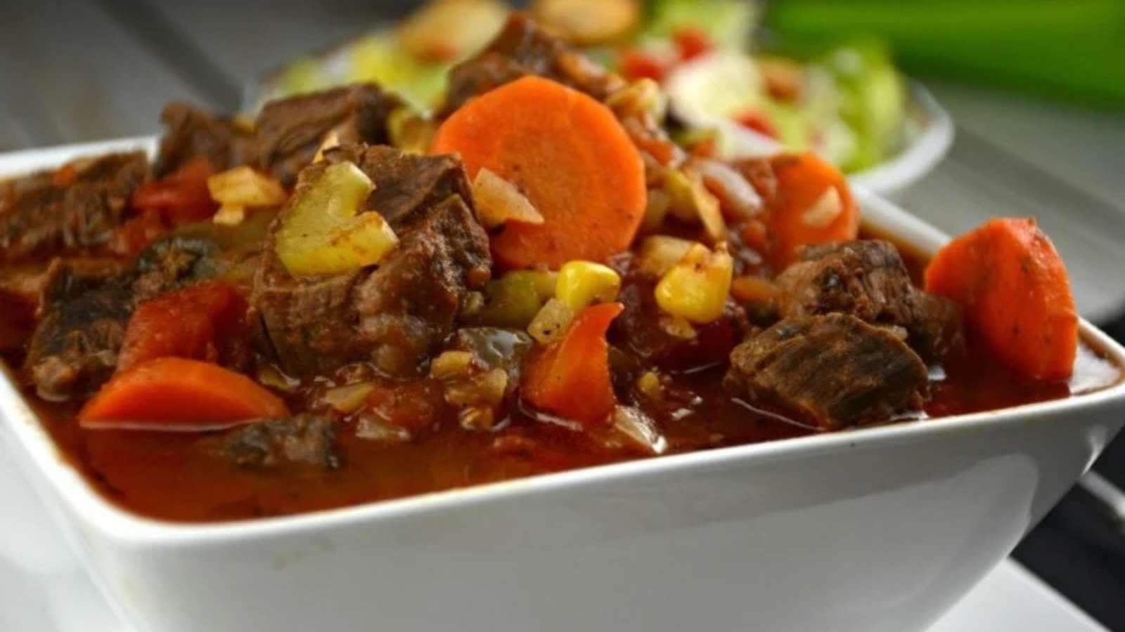 Slow Cooker Creole Steak Stew recipe by Kitchen Divas.