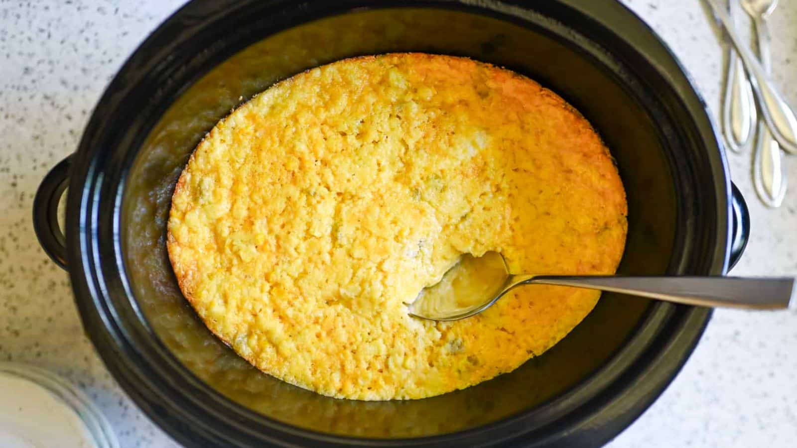 Crock Pot Corn Casserole recipe by Lamberts Lately.