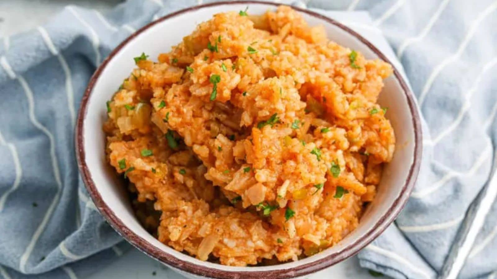 Crockpot Spanish Rice recipe by Marathons and Motivation.