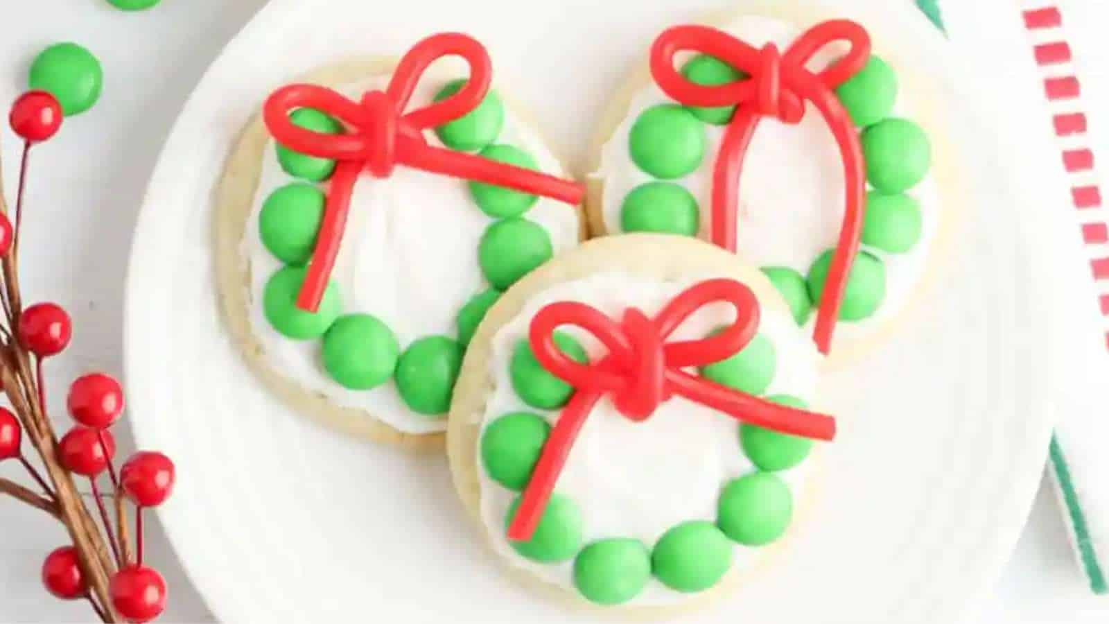 Easy Wreath Cookies recipe by Maria’s Mixing Bowl.