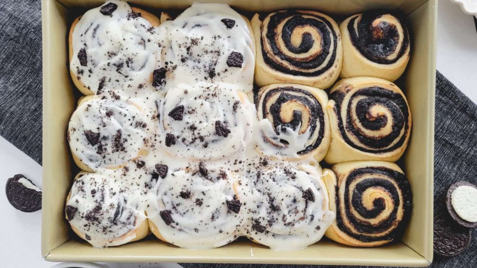 Oreo Cinnamon Rolls recipe by My Happy Bakes.