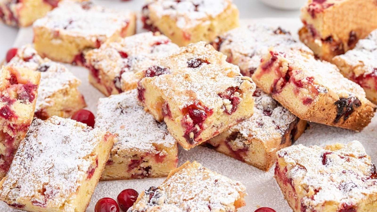Easy Cranberry Cake recipe by Princess Pinky Girl.