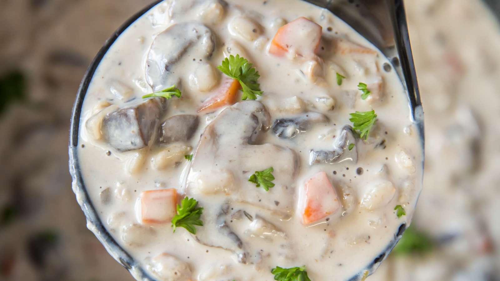 Creamy Mushroom Barley Soup recipe by Pumpkin 'N Spice.