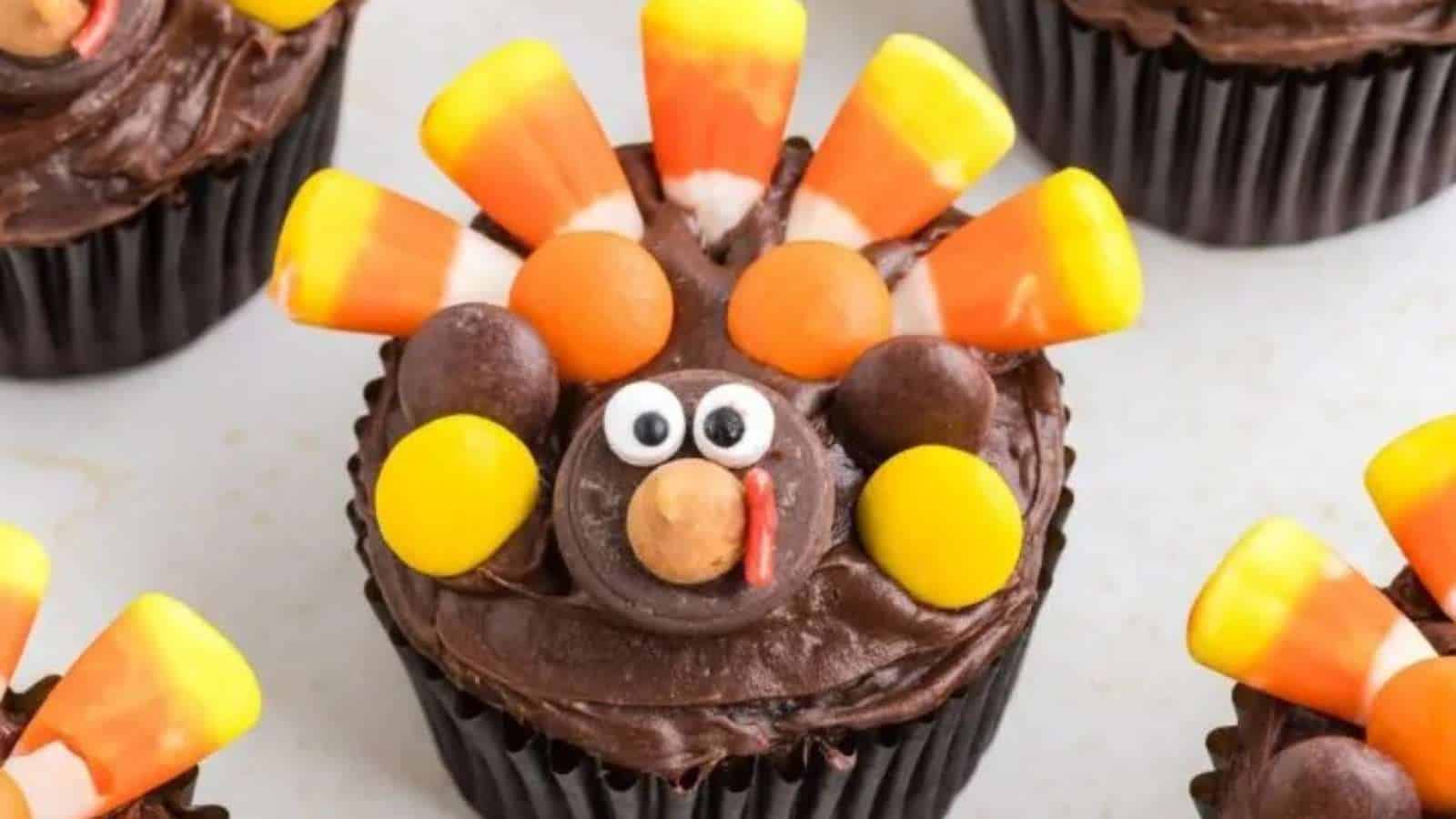 Turkey Cupcakes recipe by Semi Homemade Kitchen.
