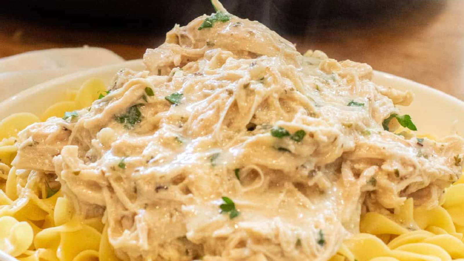 Crock Pot Creamy Chicken recipe by Served From Scratch.