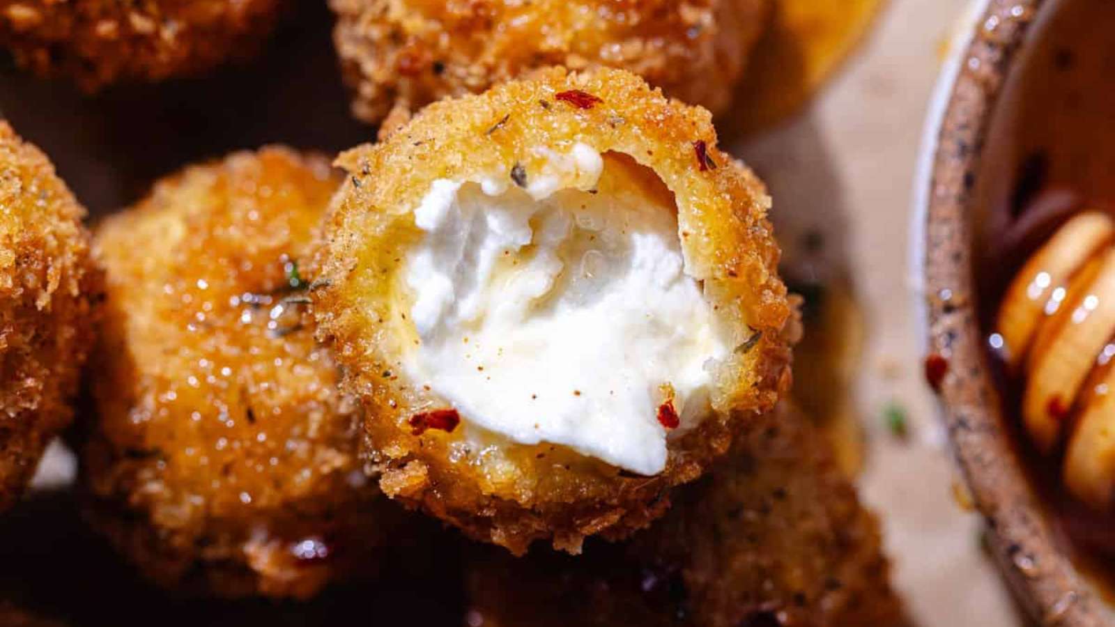 Fried Goat Cheese Balls recipe by Short Stack Kitchen.
