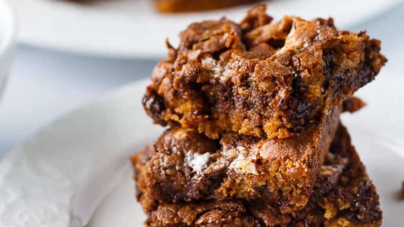 Disappearing Marshmallow Brownies recipe by Simply Stacie.