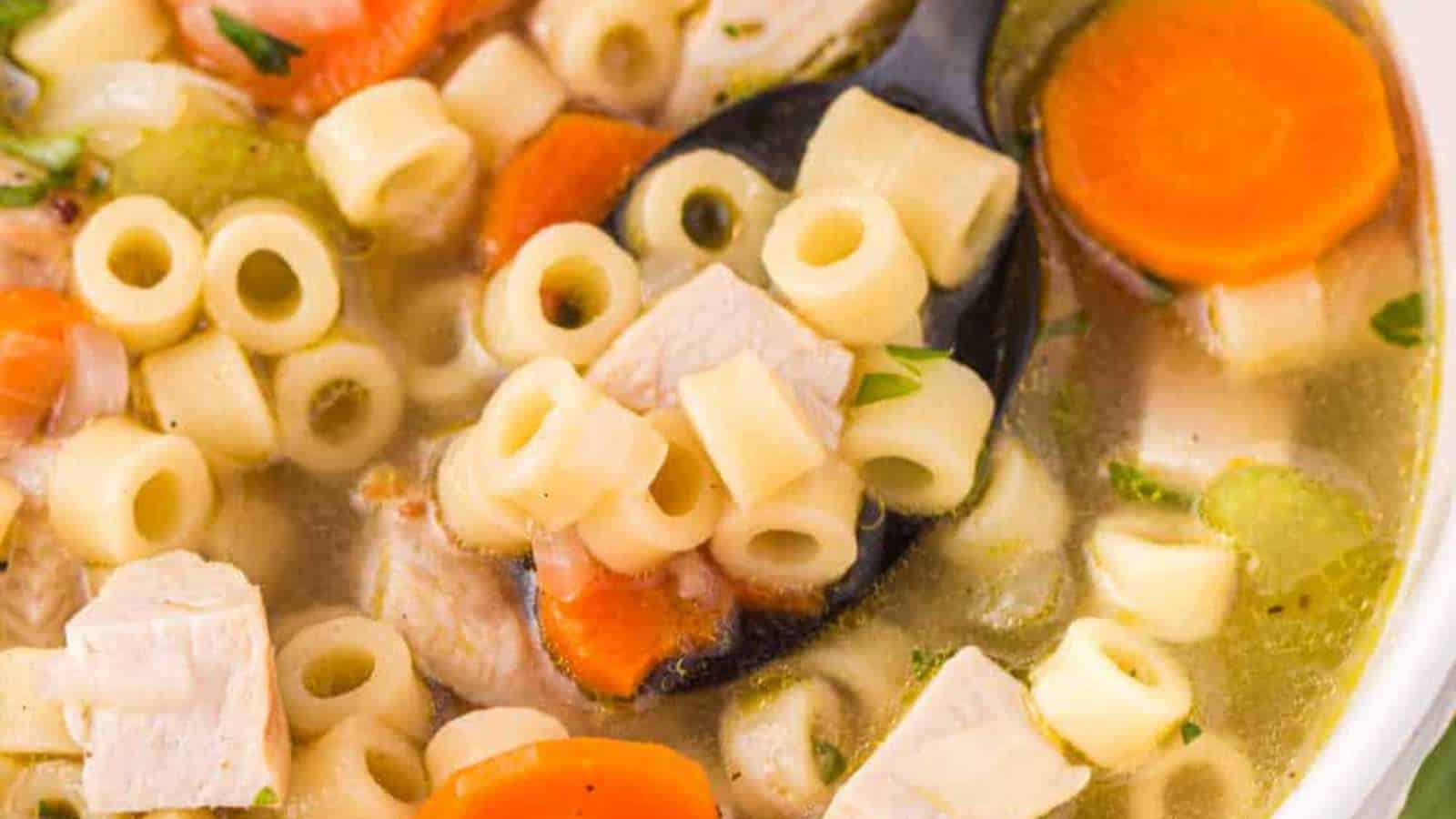 Easy Leftover Turkey Soup recipe by Simply Stacie.