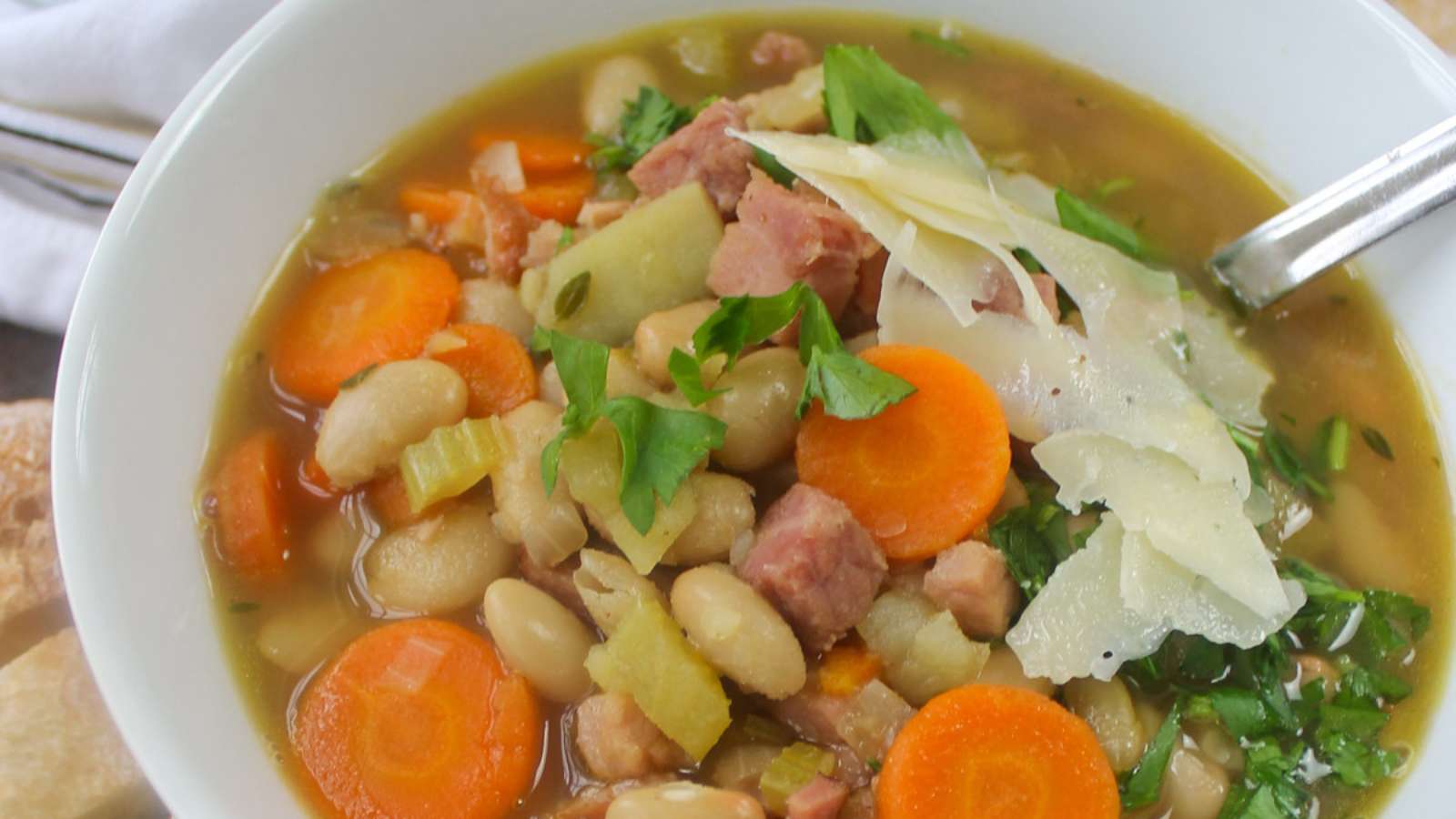 Ham And White Bean Soup recipe by Sungrown Kitchen.