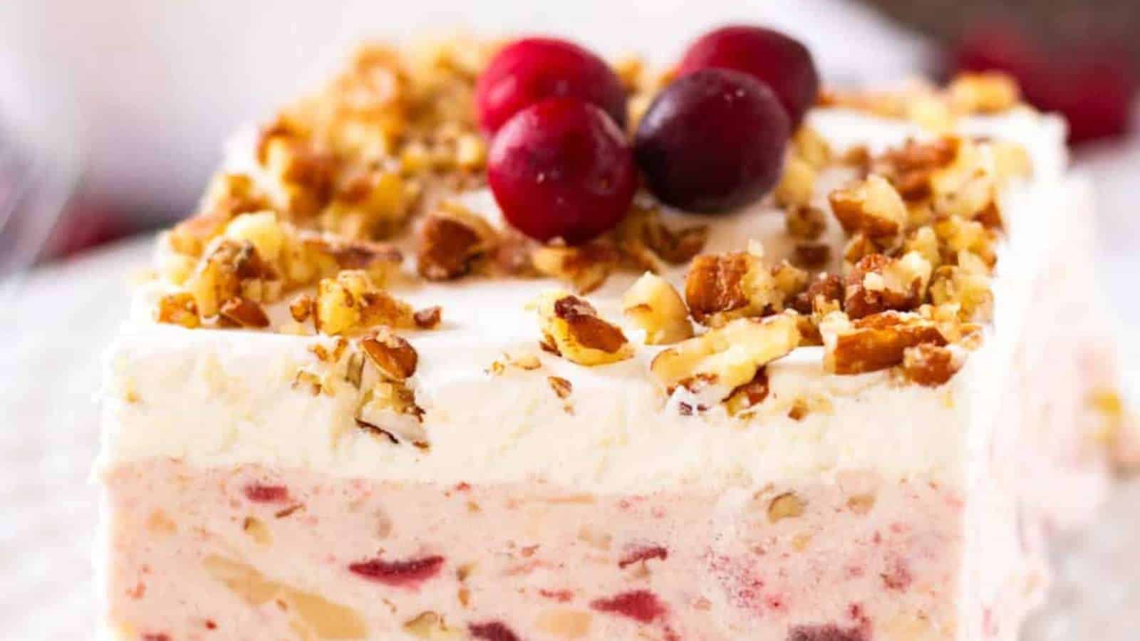 Frozen Cranberry Dessert recipe by Tastes of Lizzy T.