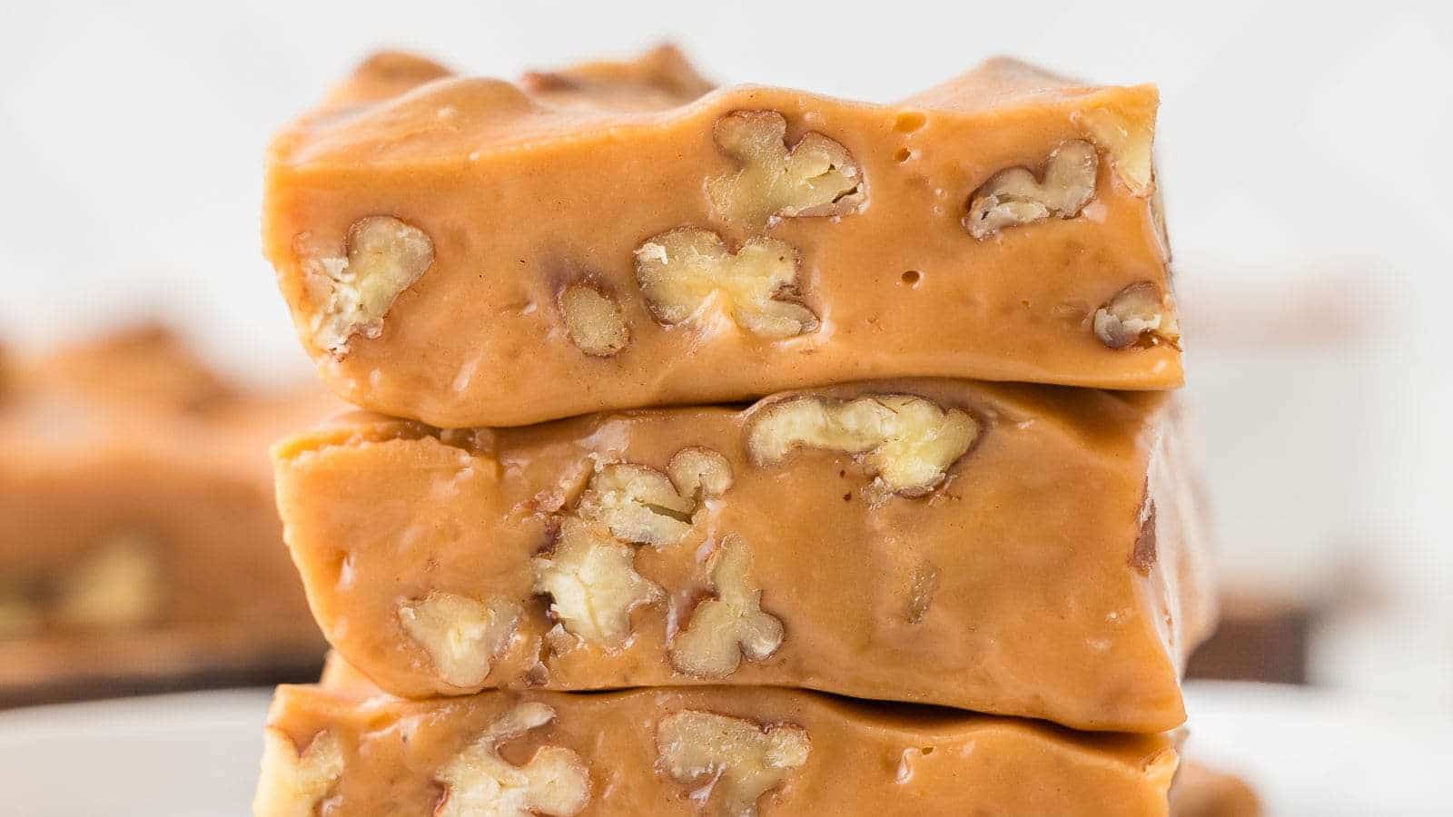Butterscotch Pecan Fudge recipe by Tessie's Table.