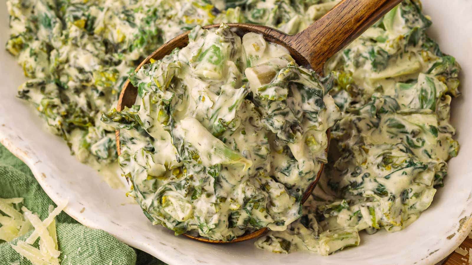 Creamed Kale recipe by Tessie's Table.