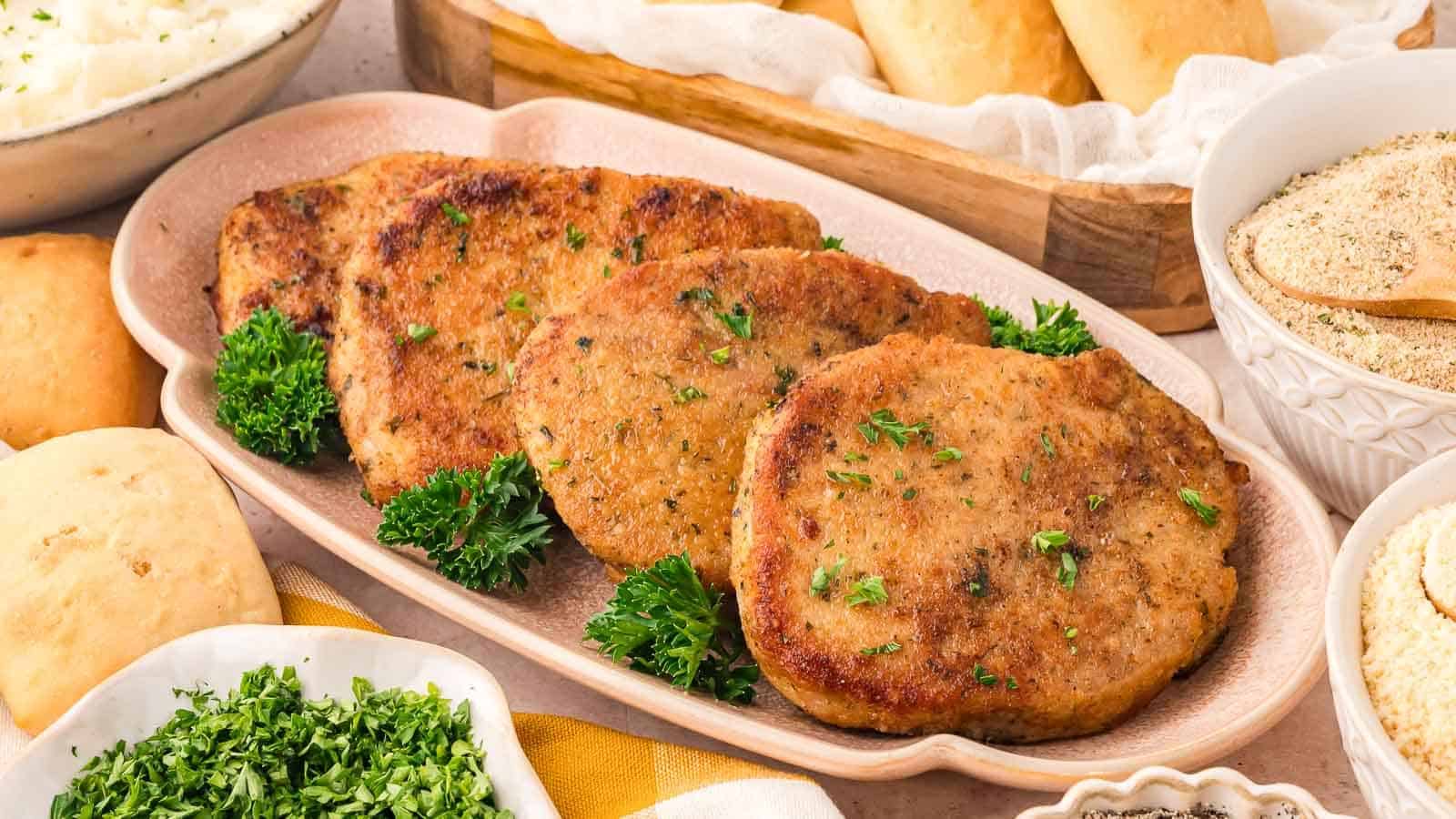 Parmesan Crusted Pork Chops recipe by Tessie's Table.