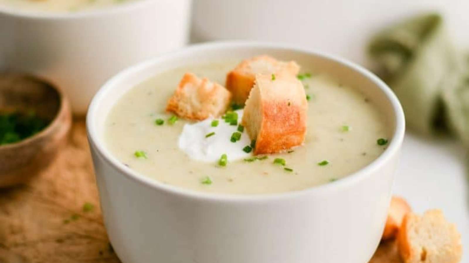 Potato Leek Soup recipe by The Forked Spoon.