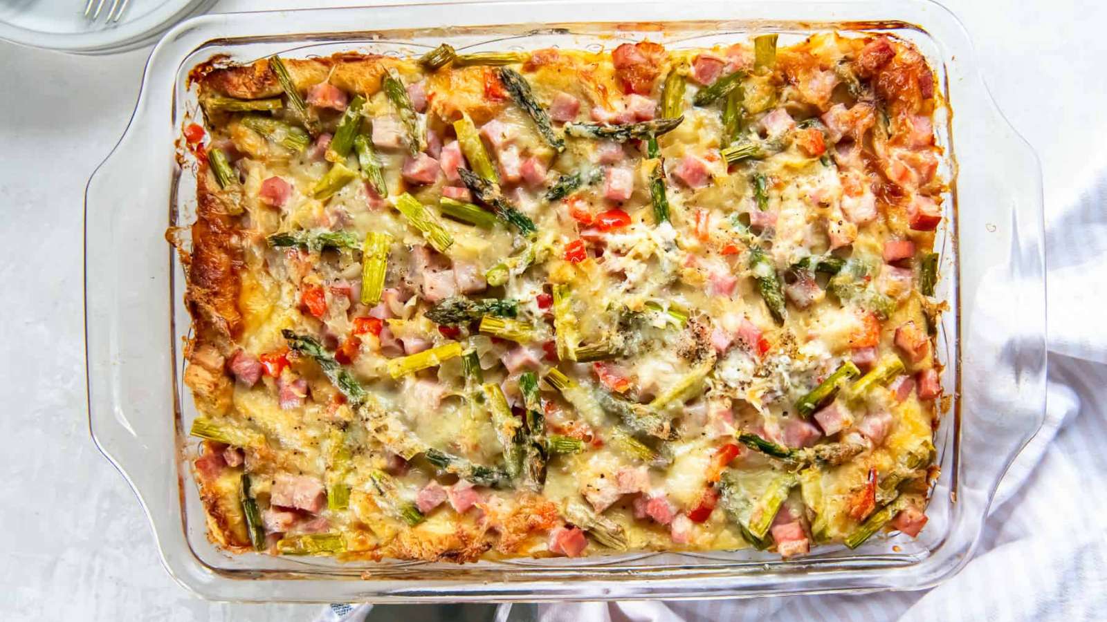 Ham and Asparagus Strata recipe by Valerie’s Kitchen.
