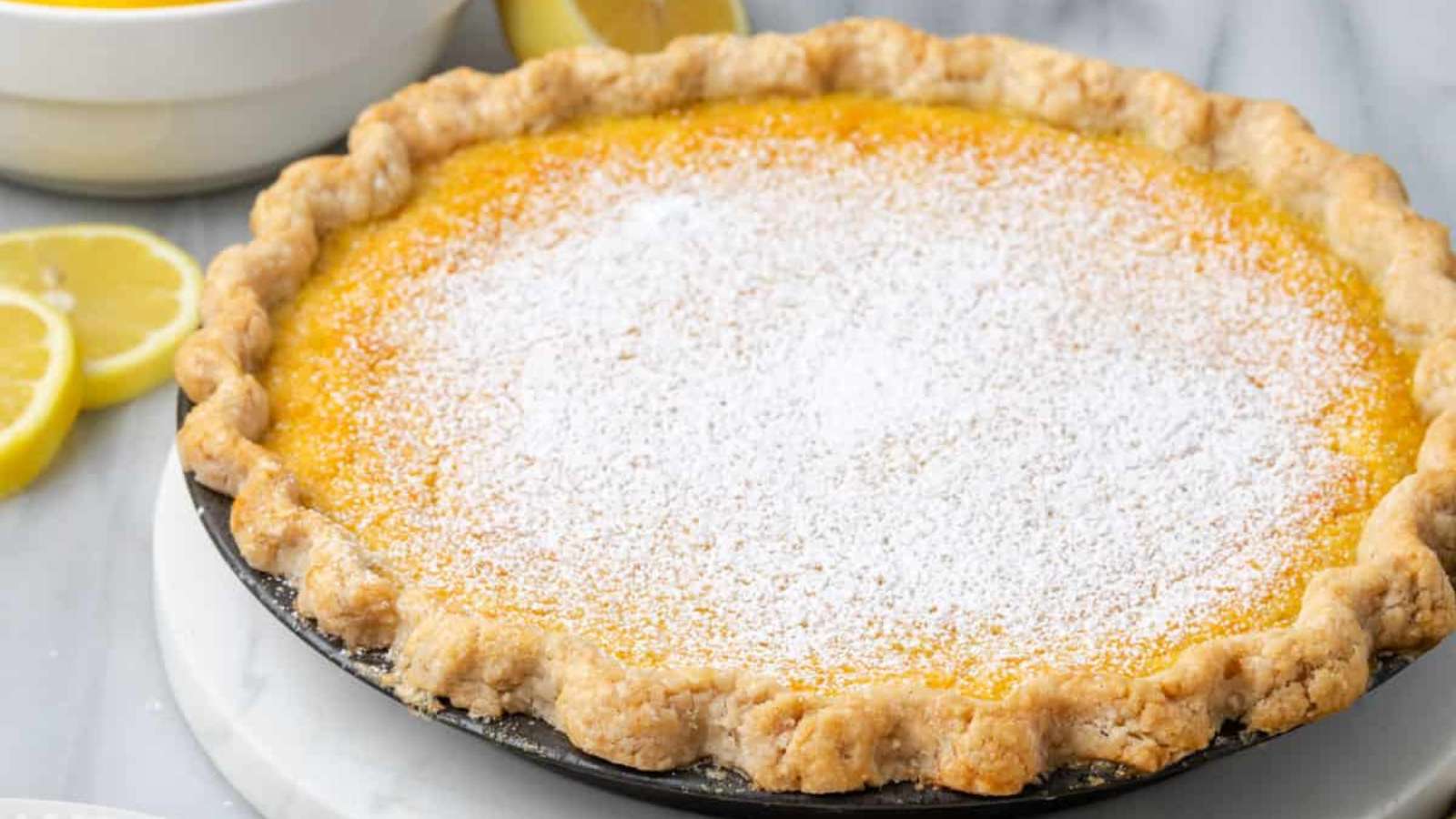Lemon Chess Pie recipe by Well Fed Baker.