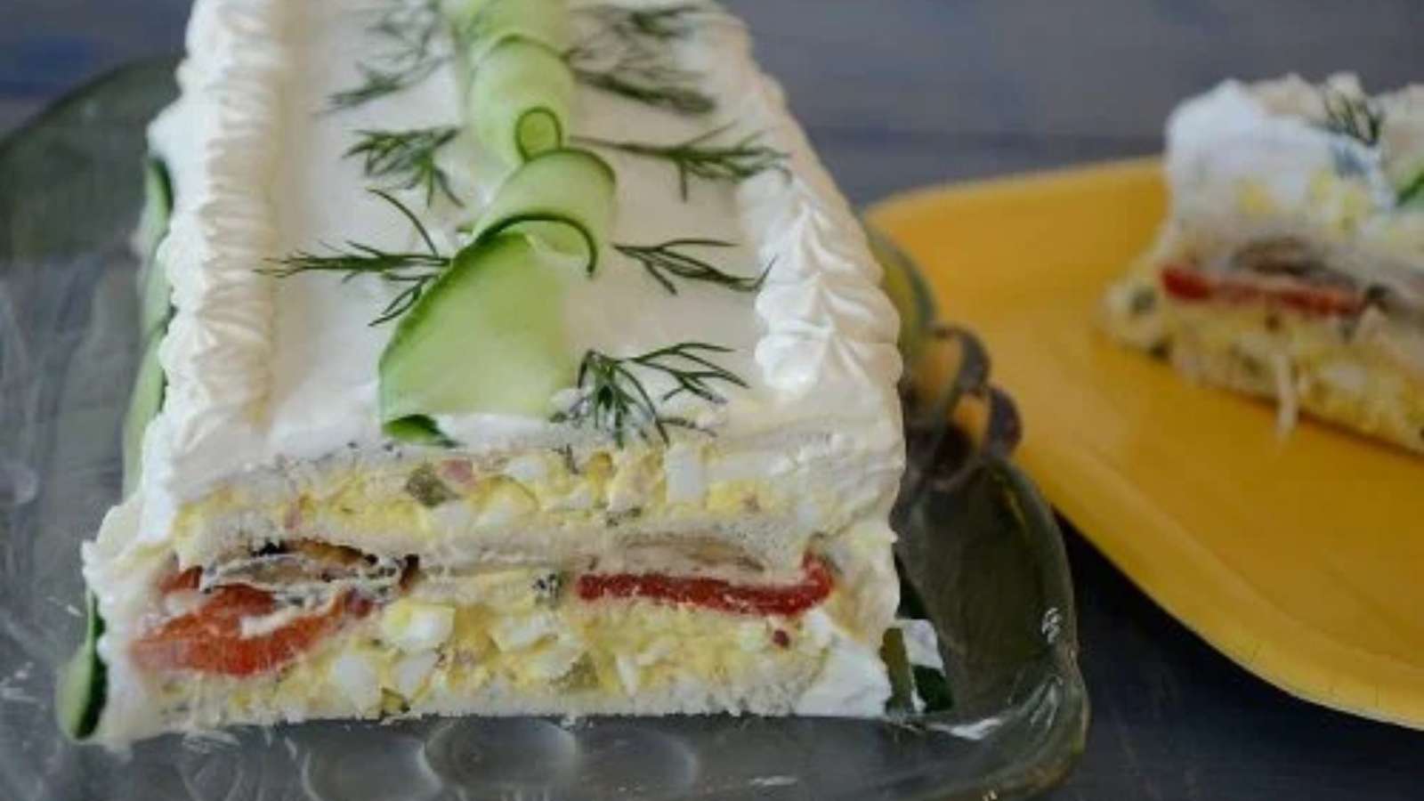 Egg Salad Sandwich Cake recipe by Wine Lover's Kitchen.