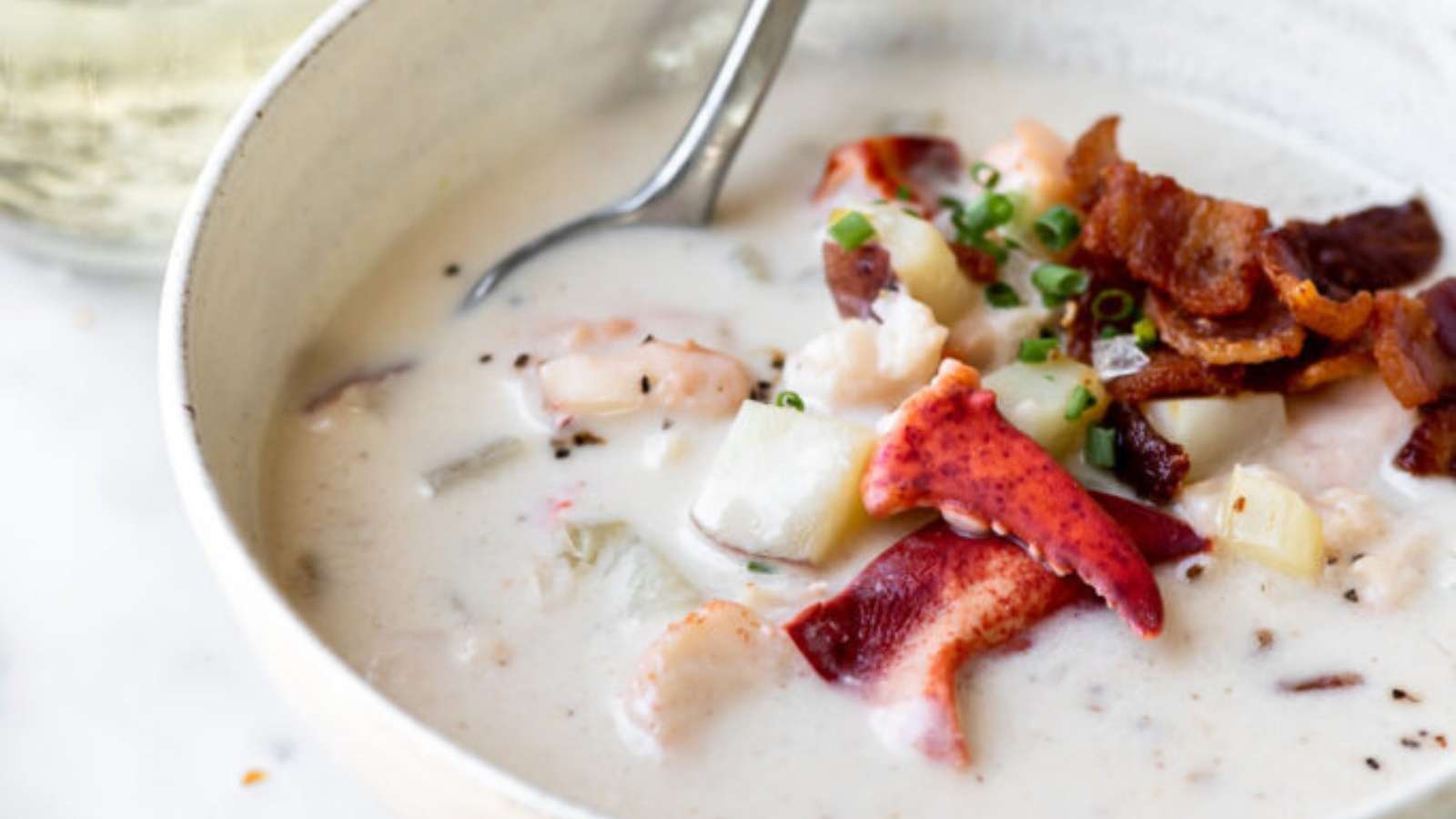 Creamy Lobster Chowder recipe by With Spice.