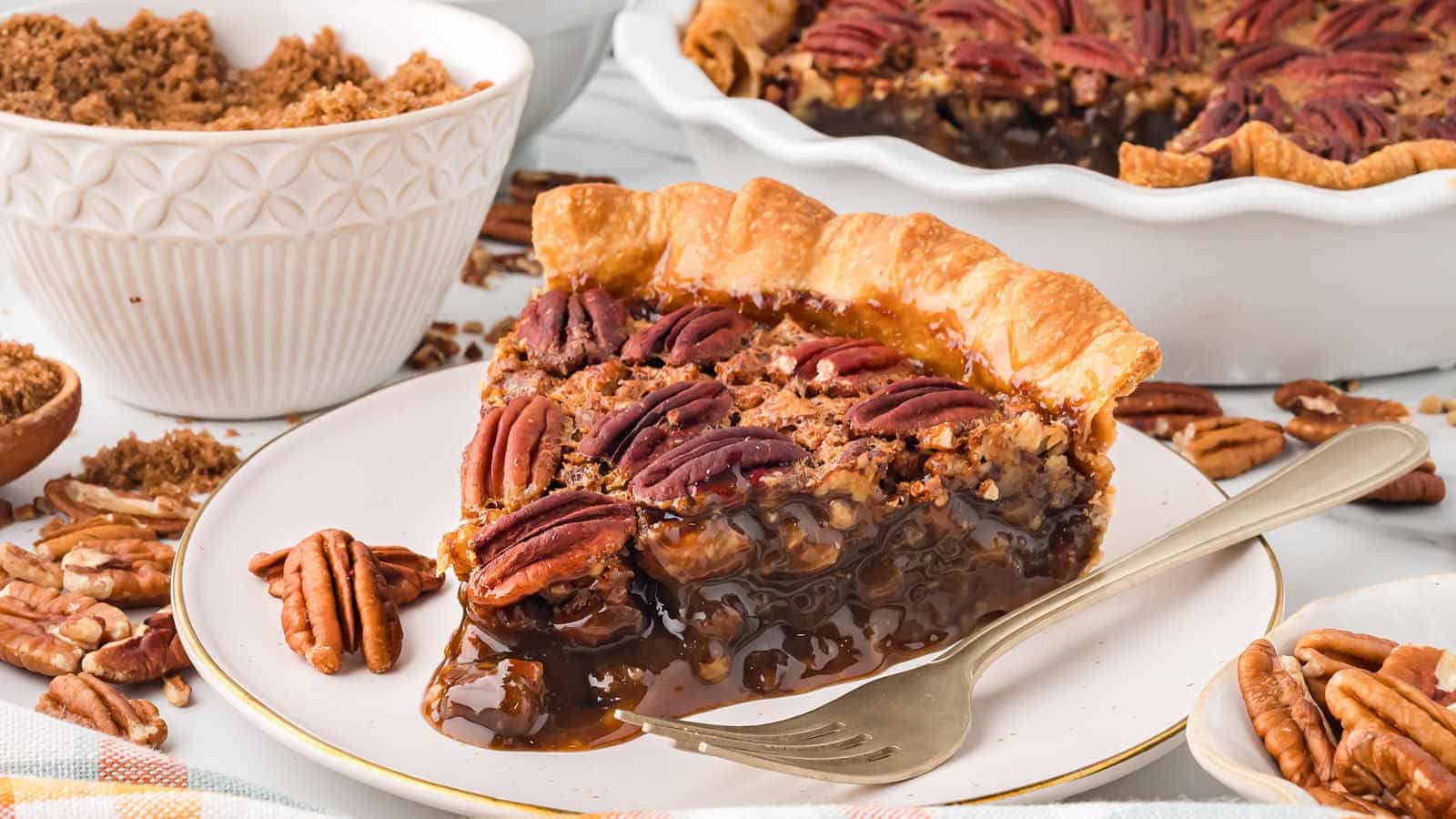 Pecan Pie recipe by Cheerful Cook.