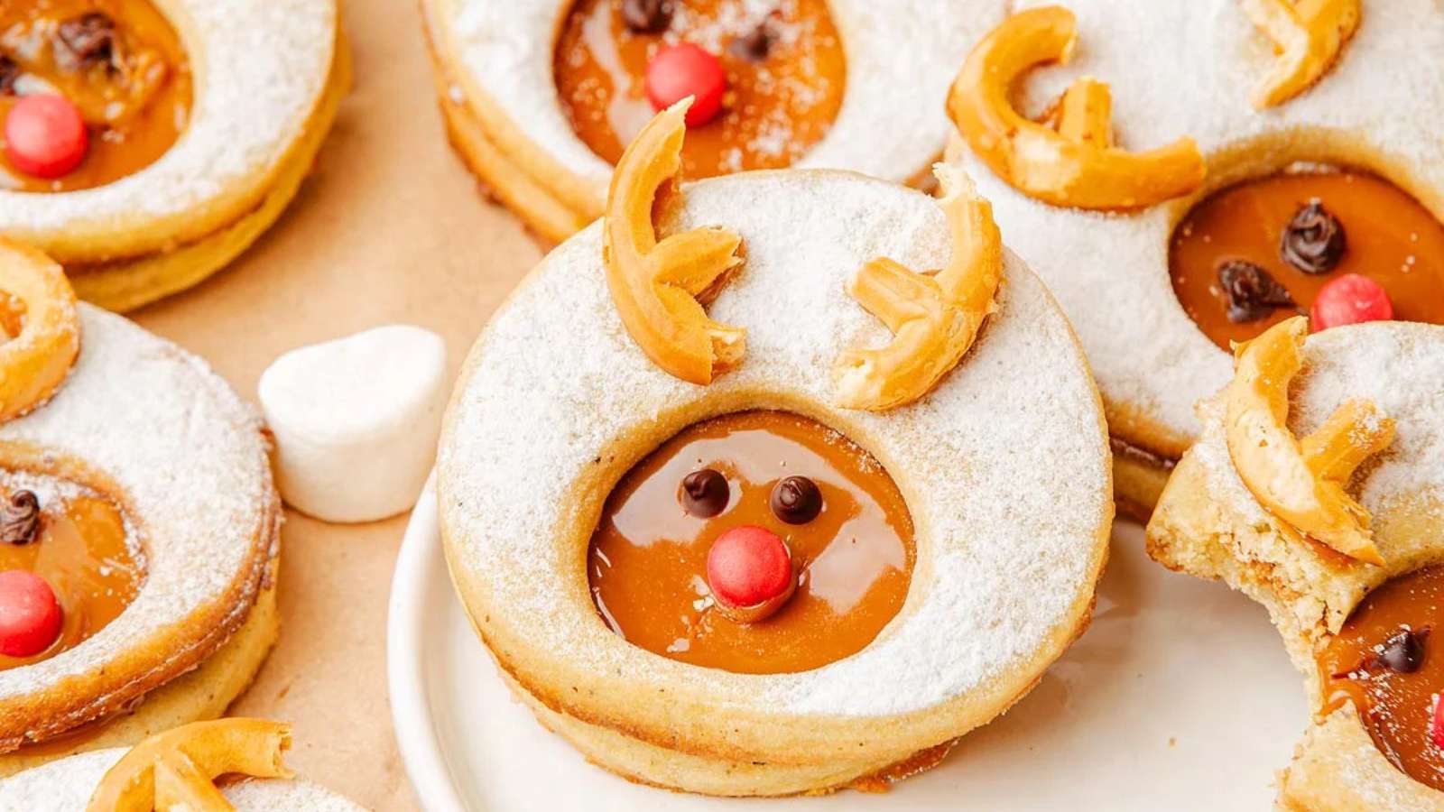 Biscoff Reindeer Linzer Cookies recipe by xoxoBella.