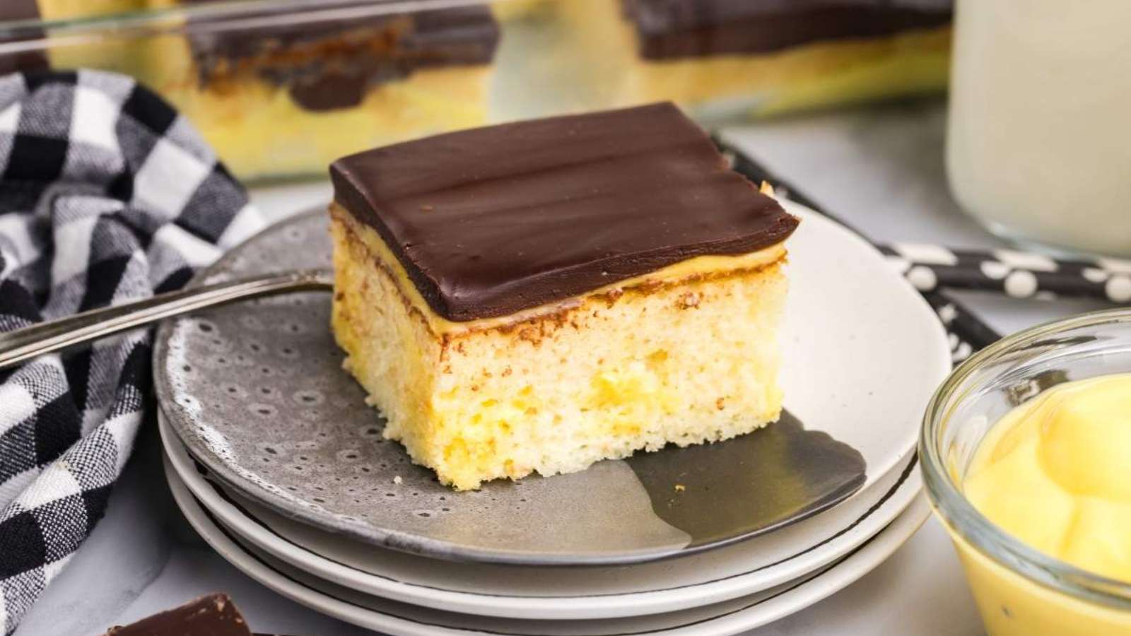 Boston Cream Poke Cake recipe by xoxoBella.