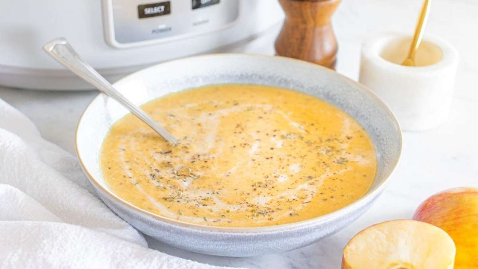 Slow Cooker Butternut Squash Soup recipe by xoxoBella.