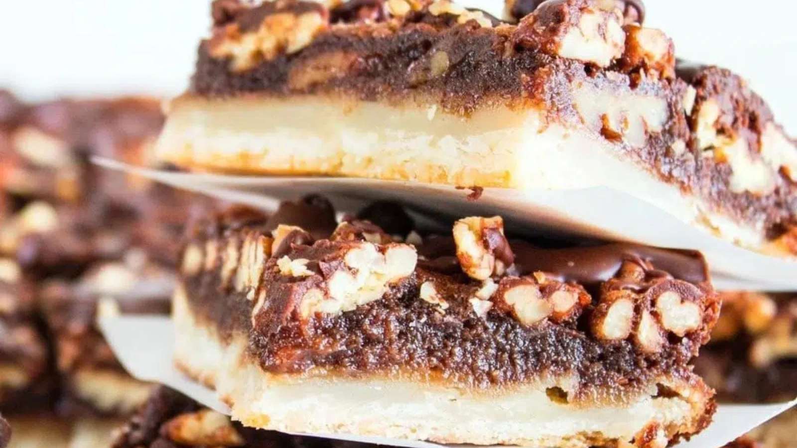 Chocolate Pecan Pie Bars recipe by Bake It With Love.