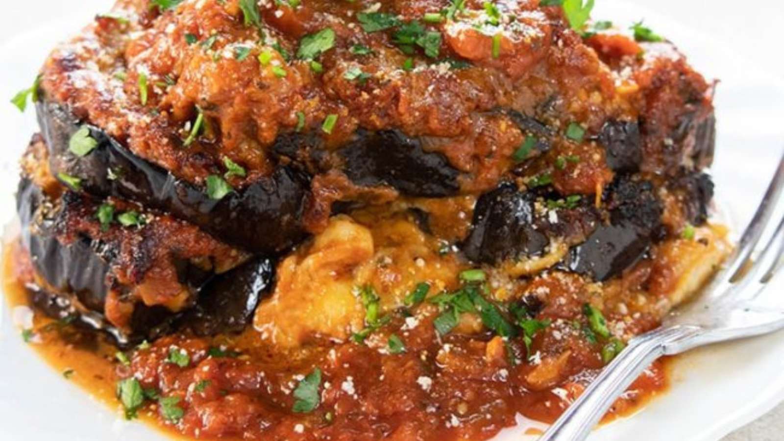 Baked Eggplant Parmesan recipe by Erren’s Kitchen.