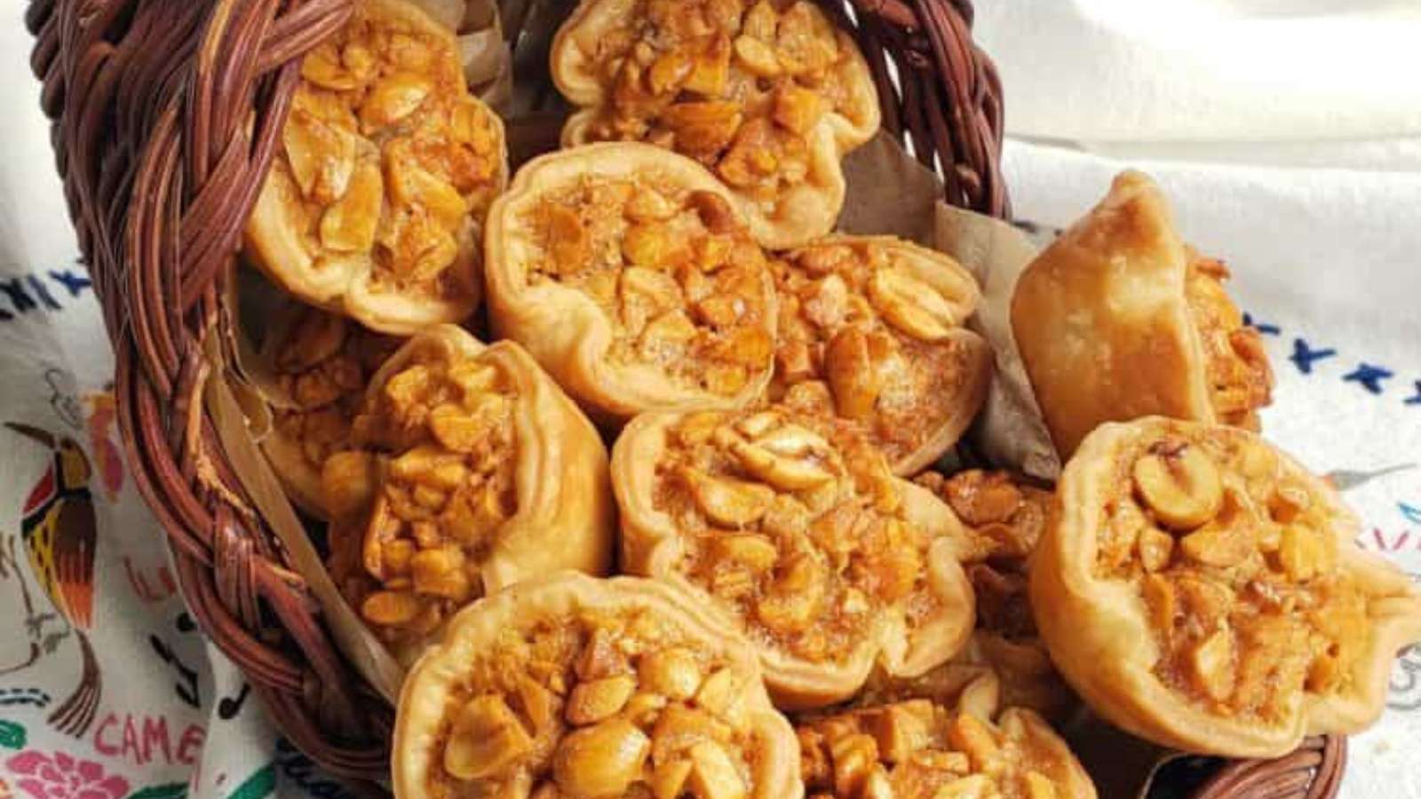Honey Peanut Pie Tassies recipe by Grits and Gouda.